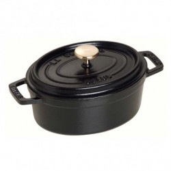 Cocotte Ovale 17 cm Nera in Ghisa