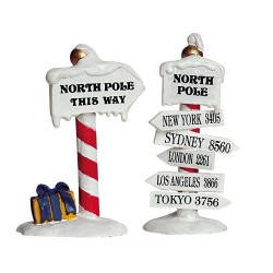 North Pole Signs Set of 2 Cod. 64455