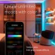 Twinkly DOTS Striscia 3 m 60 Led RGB BT + WiFi Cavo Trasparente