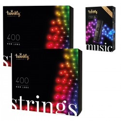 Twinkly STRINGS Luci di Natale Smart 800 Led RGB II Generazione + Music Dongle Omaggio