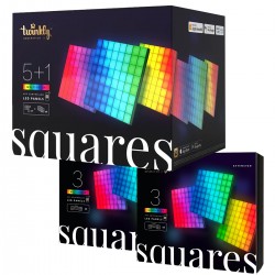 Twinkly SQUARES 64 Led RGB BT + WiFi Starter 6 pz + 1 Extension Kit 3 pz