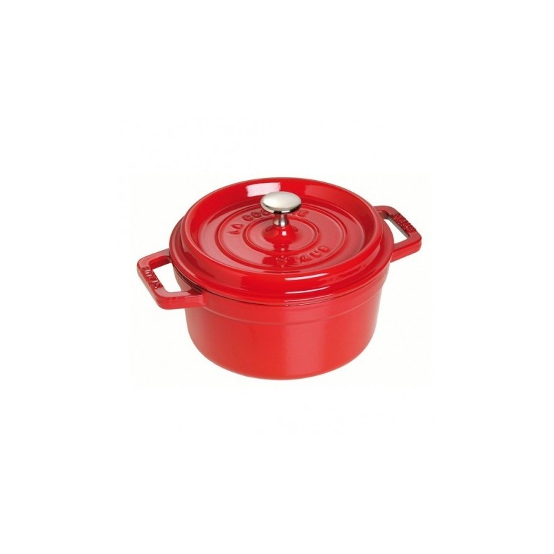 Cocotte 10 cm rot aus Gusseisen