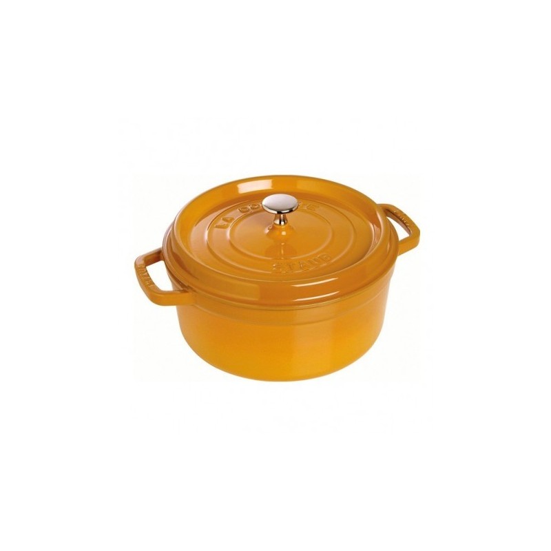 Cocotte 24 cm Senf aus Gusseisen