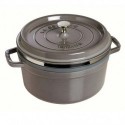 Cocotte mit Korb 26 cm Graphitgrau aus Gusseisen