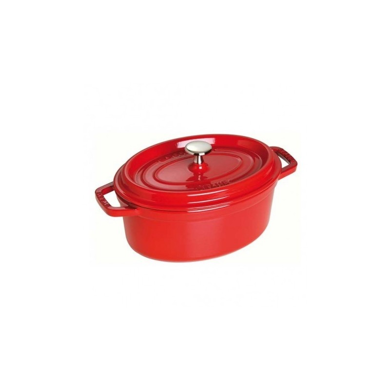 Ovale Cocotte aus Gusseisen, 23 cm, Rot