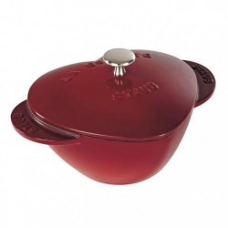 Cocotte-Herz 20 cm rot aus Gusseisen