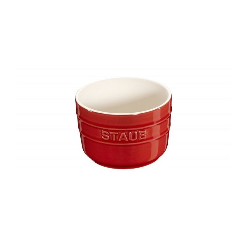 Mini-Auflaufförmchen aus Keramik, 8 cm, Rot, 2er-Set