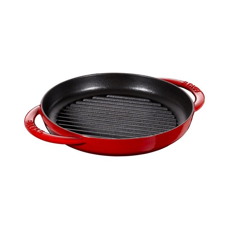 Pure Grill 22 cm rot aus Gusseisen