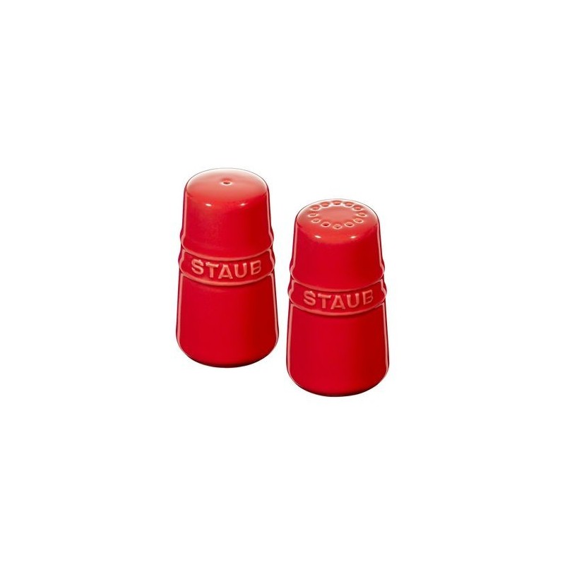Salz- und Pfefferset 7 cm rot aus Keramik