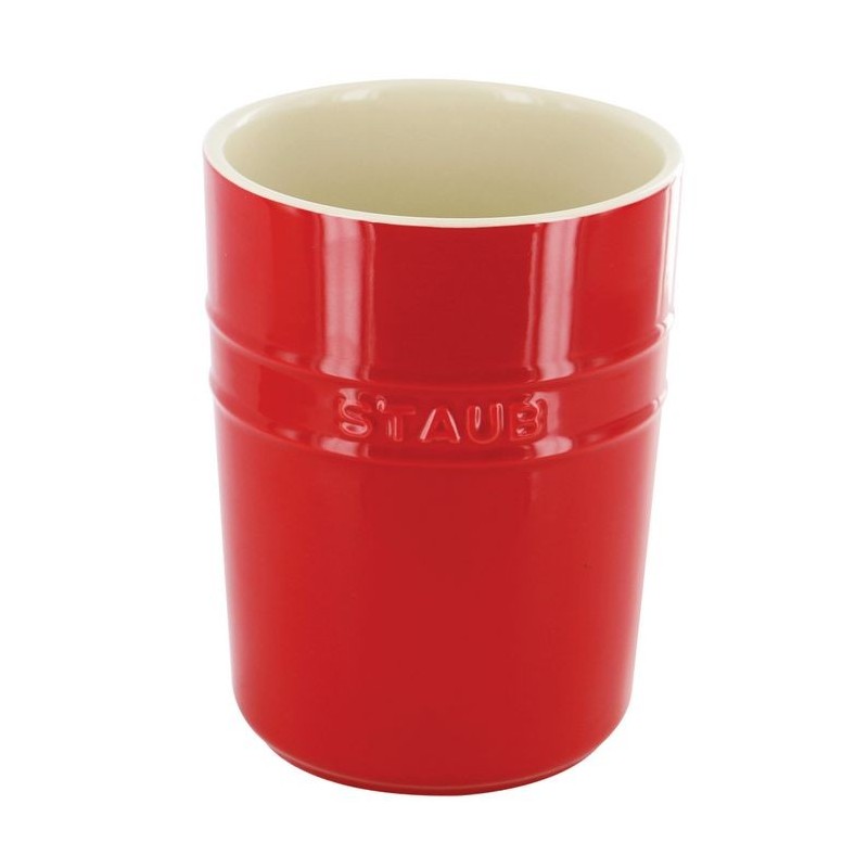 Utensil Holder 11 cm Red in Ceramic