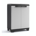 Keter Split Cabinet Recycling Premium – Schrank für die getrennte Abfallsammlung mit Füßen und Drucköffnung – 68 x 39 x 92 H