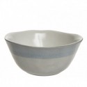 Terracotta Bowl with Blue Polished Edge 16 cm