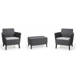 Keter Set Tisch + SALEMO Sessel Graphit