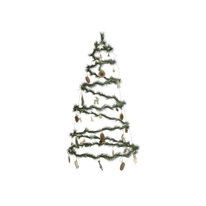 Hängender Spiral-Weihnachtsbaum, leuchtend weiß, Abmessung 58 cm