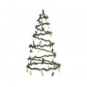Hängender Spiral-Weihnachtsbaum, leuchtend weiß, Abmessung 58 cm
