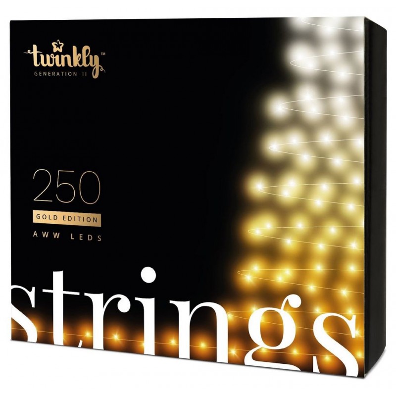 Twinkly STRINGS Weihnachtsbeleuchtung Smart 250 Led AWW II Generation