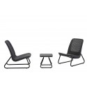 Keter Set 2 Sessel + offener Couchtisch RIO PATIO Graphit