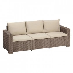 Keter 3-Sitzer-Sofa CALIFORNIA Cappuccino