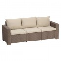 Keter 3-Sitzer-Sofa CALIFORNIA Cappuccino