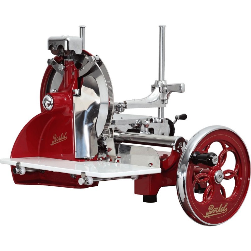 Berkel Volano-Aufschnittmaschine Fiorato P15 Farbe Rot - Golddekor Berkel Volano-Aufschnittmaschine Fiorato P15 Farbe Rot - Golddekor