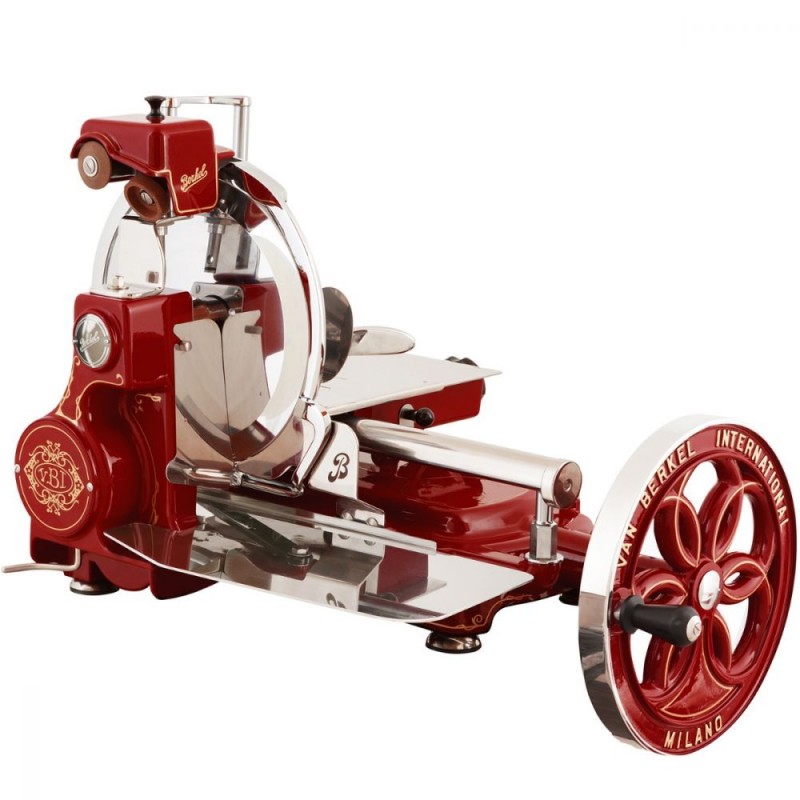 Berkel Volano-Aufschnittmaschine Fiorato B114 Farbe Rot - Golddekor Berkel Volano-Aufschnittmaschine Fiorato B114 Farbe Rot - Golddekor