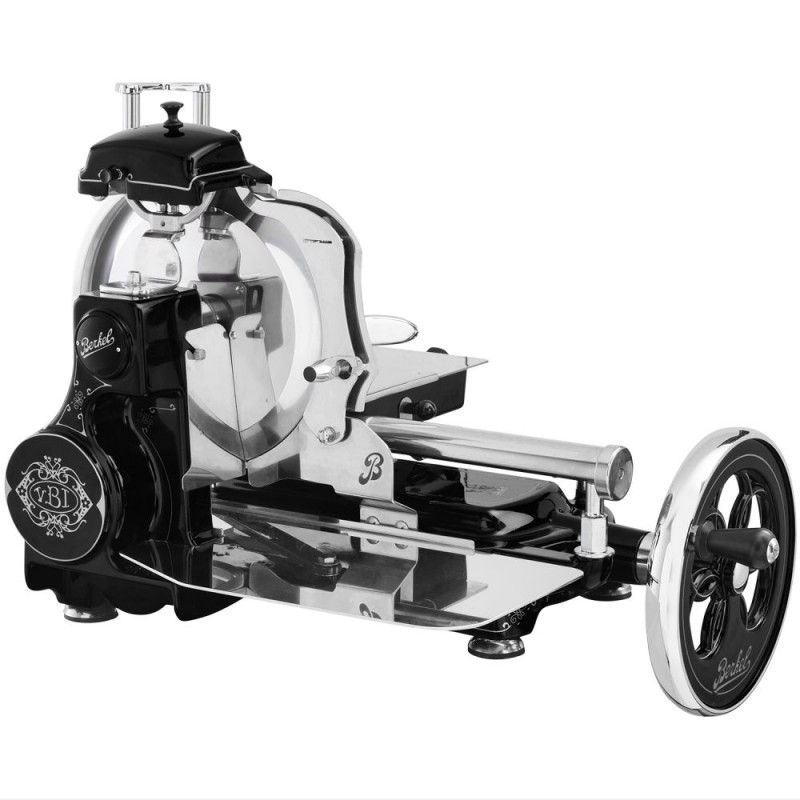Berkel Slicer Volano Fiorato Tribute Farbe Schwarz – Silberverzierungen Berkel Slicer Volano Fiorato Tribute Farbe Schwarz – Silberverzierungen