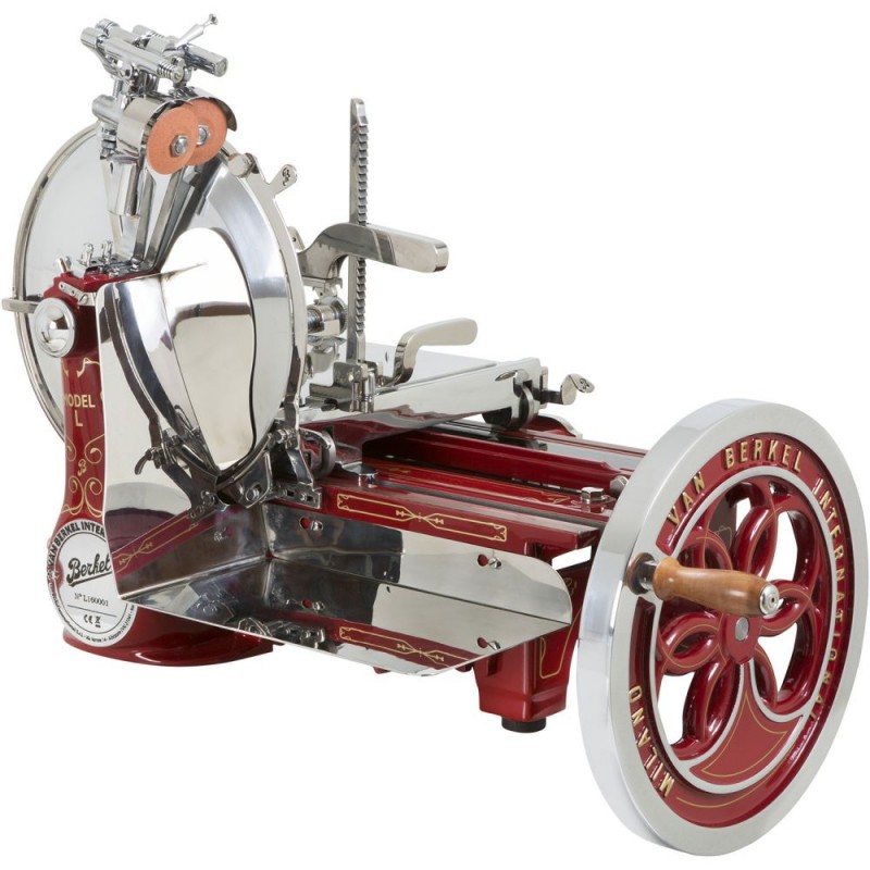 Berkel Volano-Aufschnittmaschine Fiorato L16 Farbe Rot - Golddekor Berkel Volano-Aufschnittmaschine Fiorato L16 Farbe Rot - Golddekor