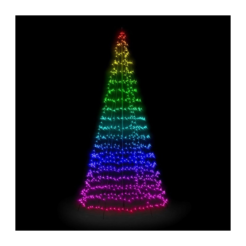 Twinkly LIGHT TREE Intelligenter Weihnachtsbaum 4 m 750 Led RGBW BT + WiFi mit Stange