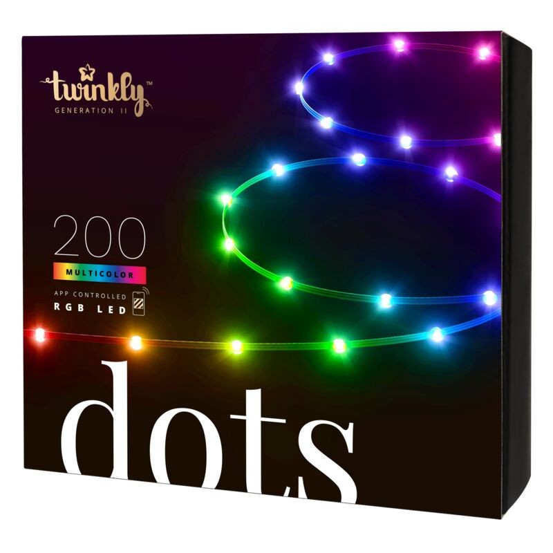 Twinkly DOTS Strip 10 m 200 RGB Led BT + WiFi Transparentes Kabel