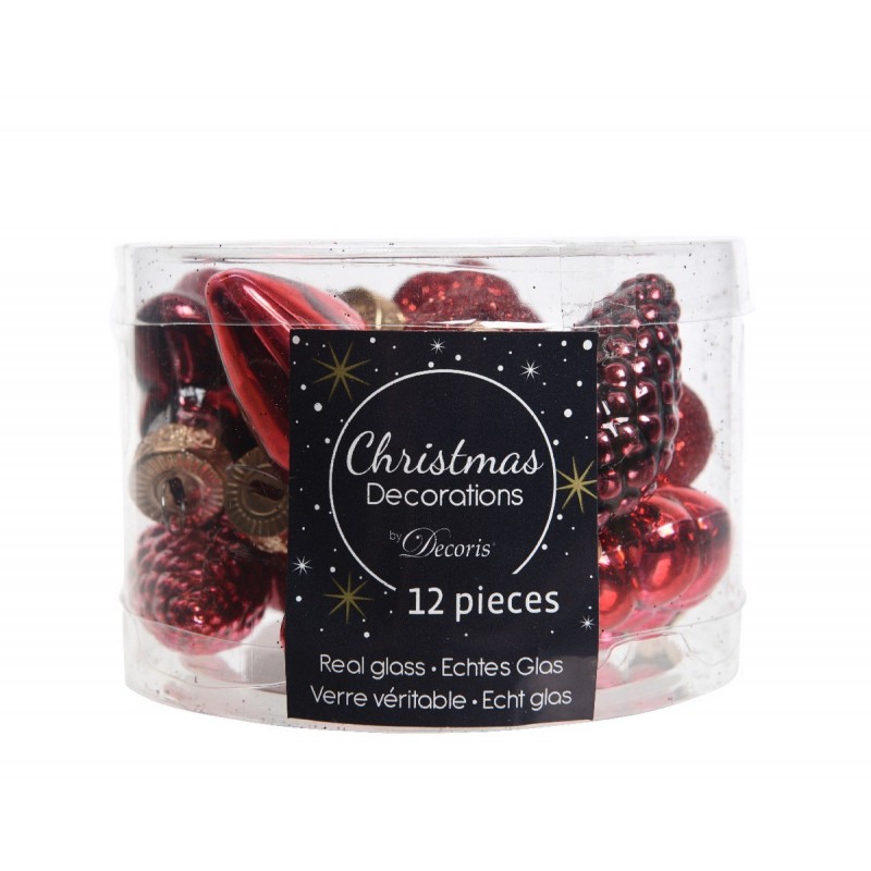 Mini-Glasdekorationen zum Aufhängen. 12er-Set