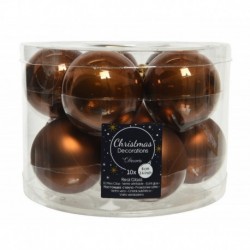 Weihnachtskugeln zum Hängen im Glas 6 cm. 10er-Set