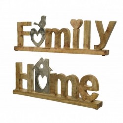 Family or Home aluminum script 30 cm. Single piece