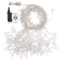 Eiscluster-Licht 500 x H105 cm mit 20 Sternen, 620 warmweißen LEDs