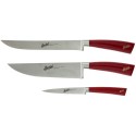 Berkel Elegance Set of 3 chef knives Red
