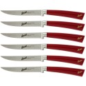 Berkel Elegance Set of 6 steak knives in Red steel