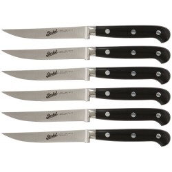 Berkel 6-teiliges Steakmesserset Adhoc Schwarz mit glatter Klinge