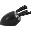 Berkel Messerblock Sense Schwarz mit 5 schwarzen Elegance Messern
