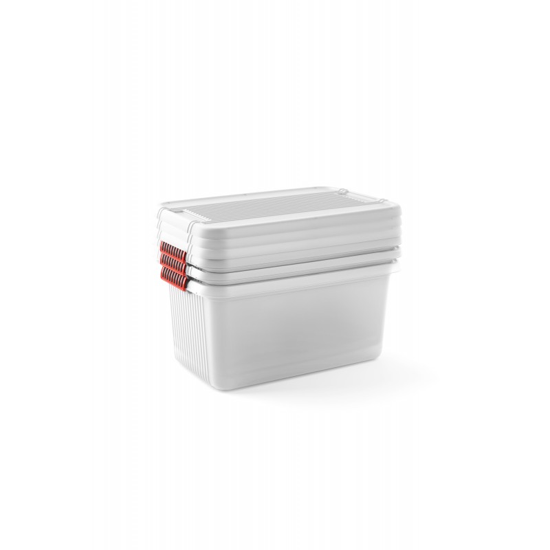 KETER SET DA 3 CONTENITORI K-LATCH L 43 L - 59 X 39 X 28 CM ISTA 6