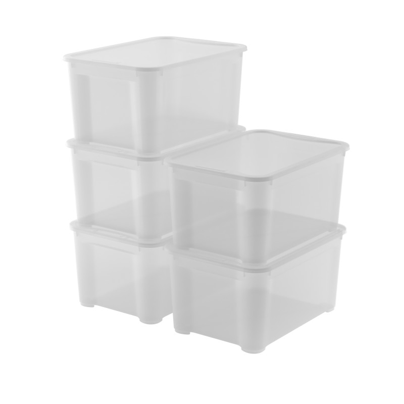 KETER SET DA 5 CONTENITORI T BOX L 47 L - 55 X 39 X 28 CM ISTA 6
