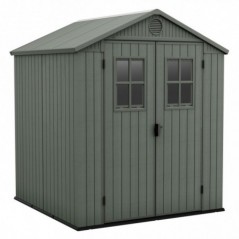 Keter DARWIN 6x6 Green Resin Garden Shed with Front Windows