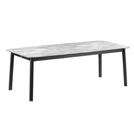 ANCONE table 220/280 x 108 cm LaFuma LFM5038 Ciment/Noir