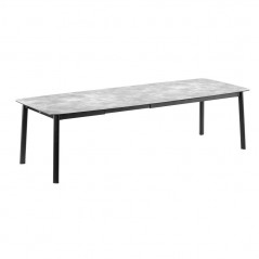 ANCONE table 220/280 x 108 cm LaFuma LFM5038 Ciment/Noir