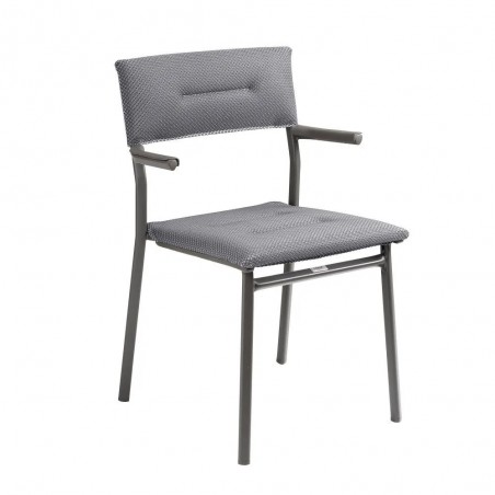 Stapelbarer Stuhl mit Armlehnen ORON LaFuma LFM5273 Silber