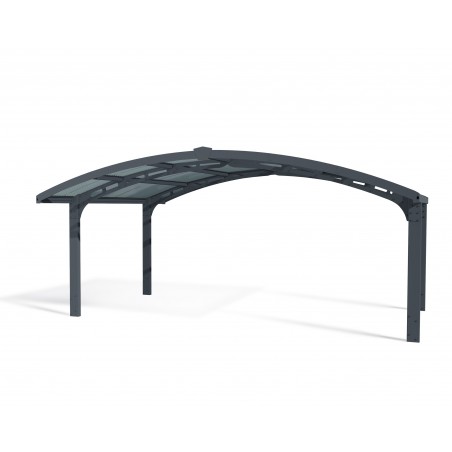 Canopia Arizona Wave Carport doppio aus Aluminium 6x5 m