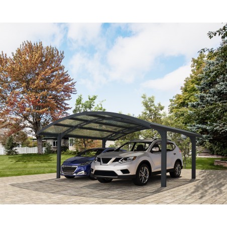 Canopia Arizona Wave Carport doppio aus Aluminium 6x5 m