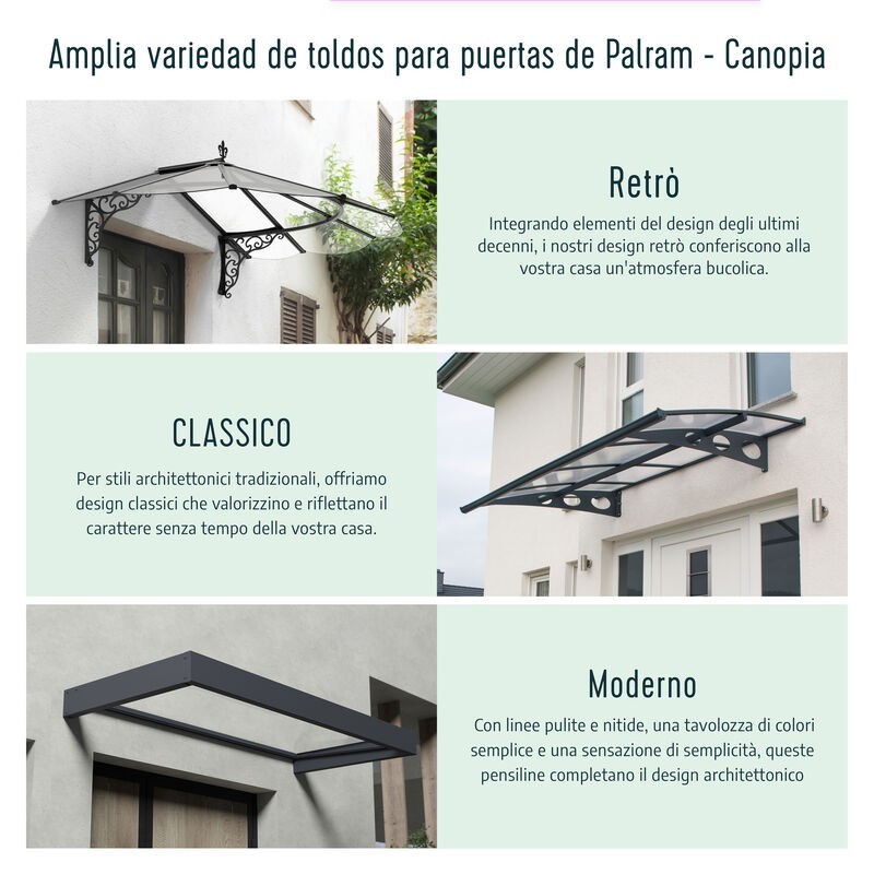 Canopia Lily Door Awning 216x88x70 cm Transparent Canopia Lily Door Awning 216x88x70 cm Transparent