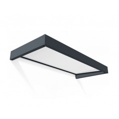 Canopia Sophia Door Awning 215x95 cm - Grey Frame, Opal White Panels