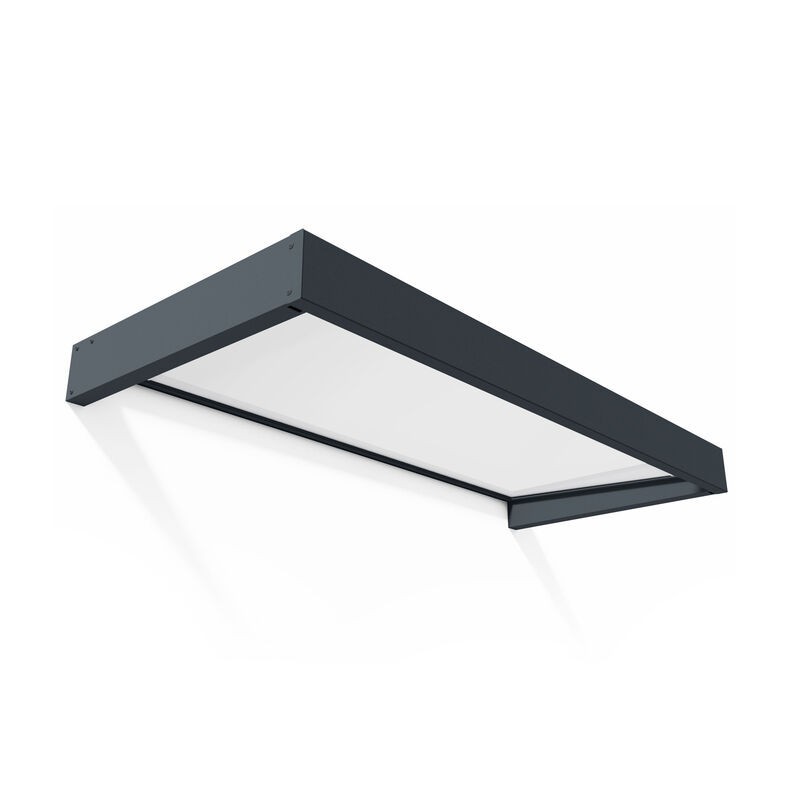 Canopia Sophia Türvordach 215x95 cm - grauer Rahmen, opalweiße Paneele
