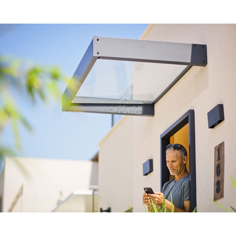 Canopia Sophia Outdoor Shelter 215X95 cm - Grauer Rahmen, opalweiße Paneele