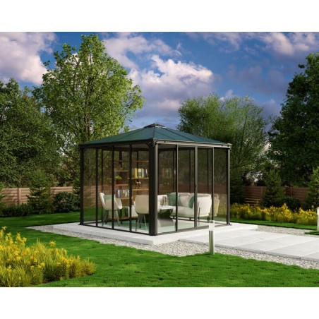 Canopia Ledro geschlossener Gartenpavillon aus Aluminium 3x3 m
